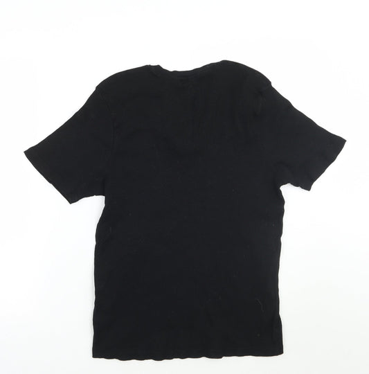 George Womens Black Basic Polo Size M