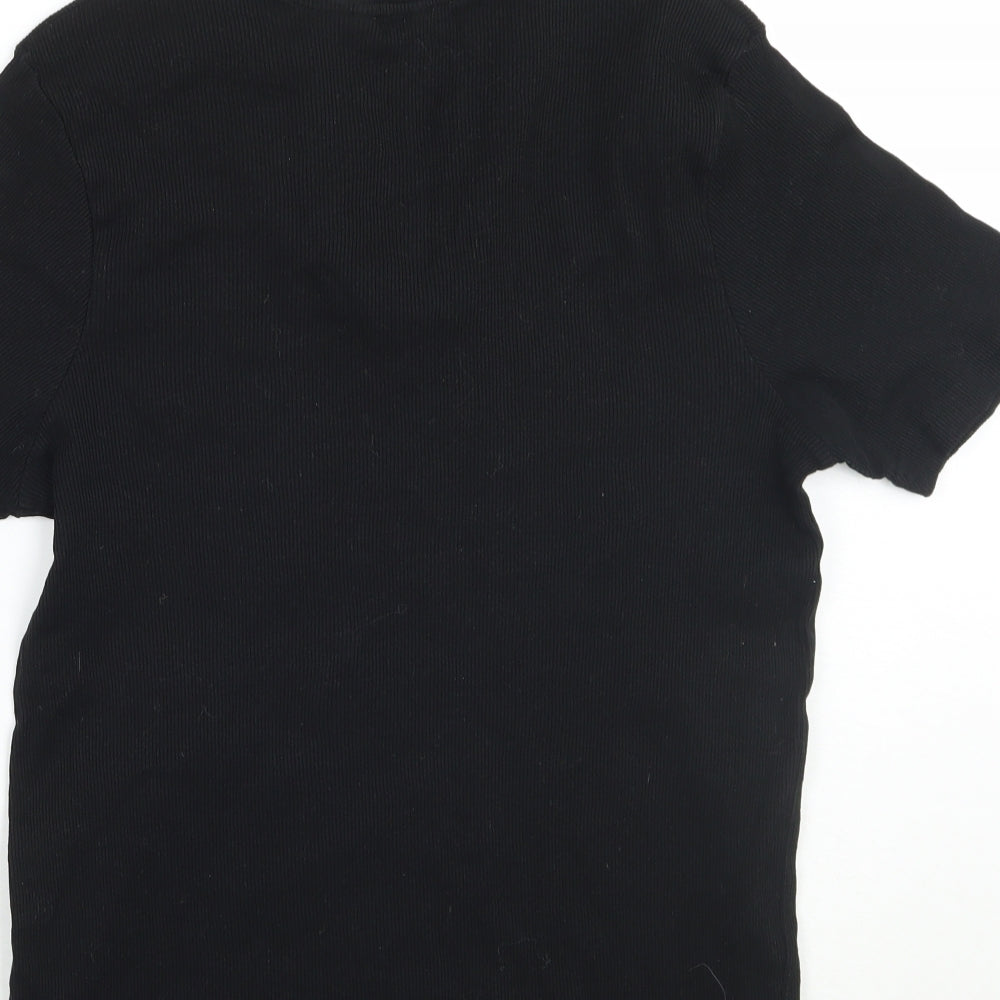 George Womens Black Basic Polo Size M