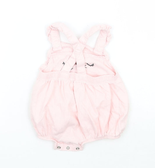 F&F Girls Pink Batik Babygrow One-Piece Size 3-6 Months