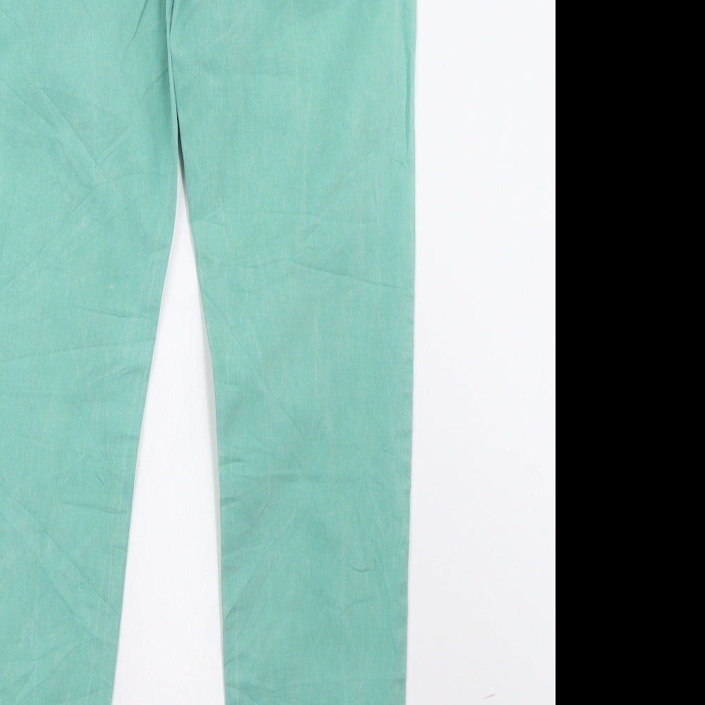 Womens UK Size S Motel Regular Fit Green Trousers