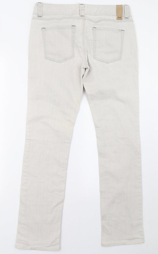 Vera Moda Womens Beige  Denim Straight Jeans Size 31 L35 in