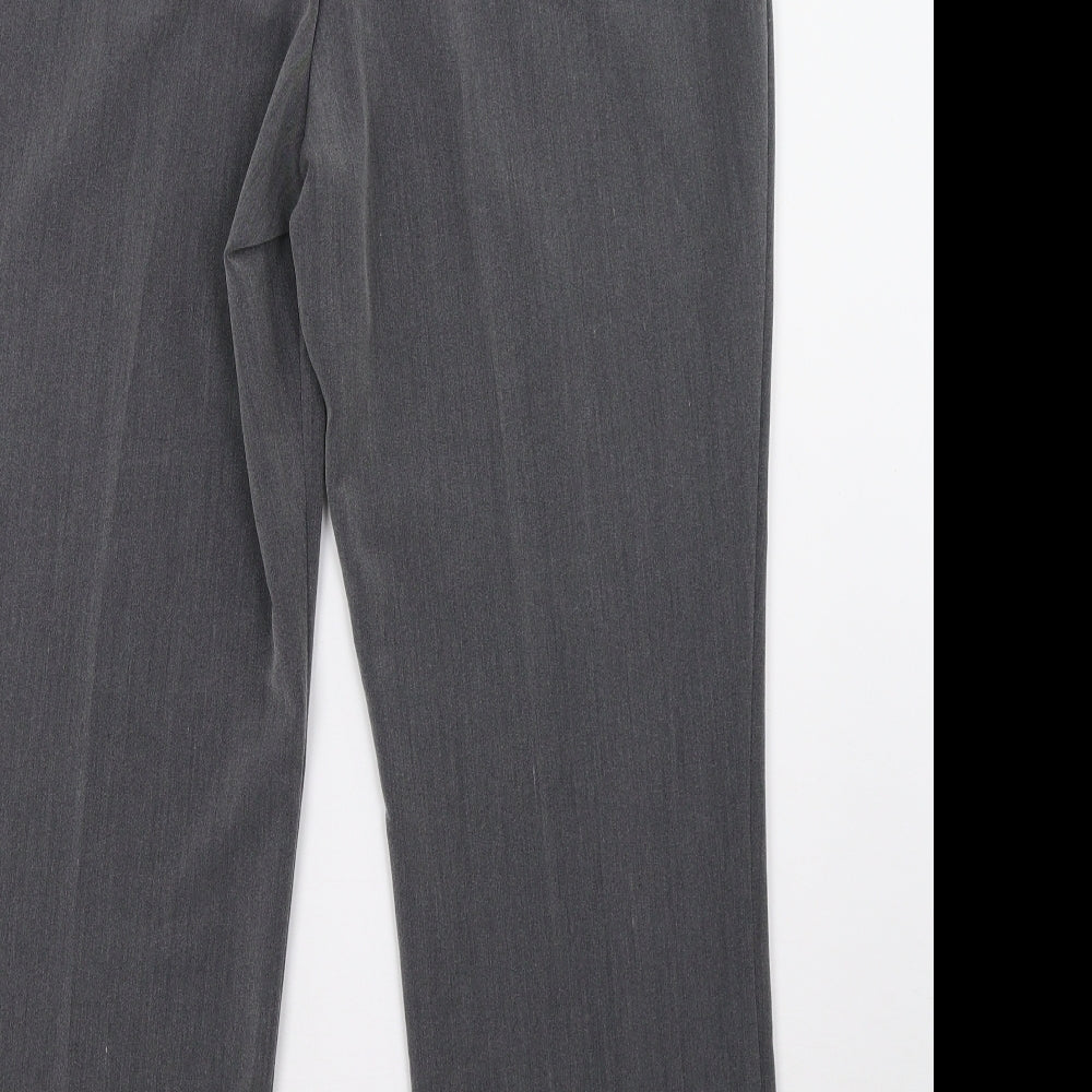 Classic Womens Grey Trousers Size 14 L28 in