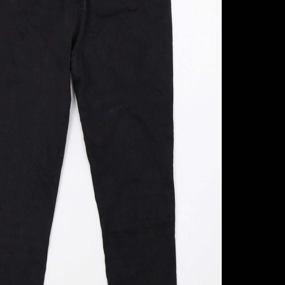 Primark Womens Black Denim Straight Jeans Size 10 L28 in