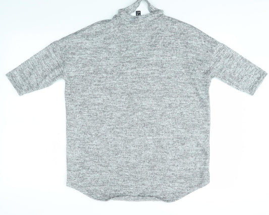 Womens UK Size S New Look Grey Basic Blouse