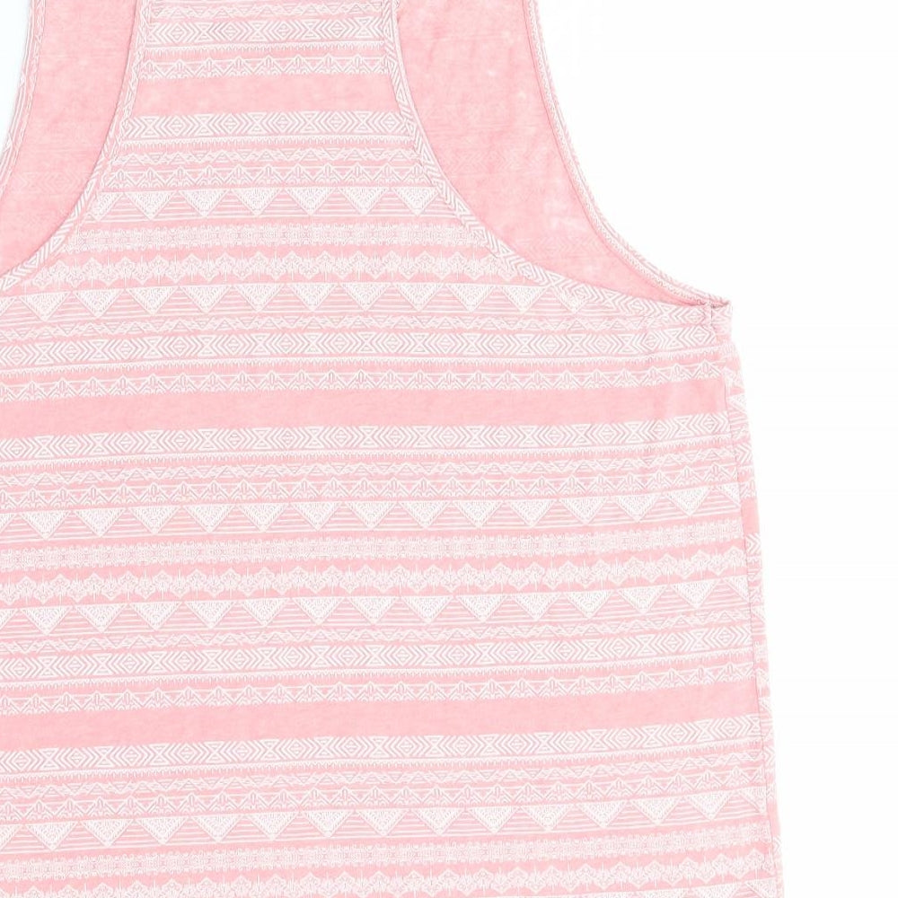 Womens UK Size M Cedar Wood State Pink Basic Tank