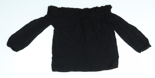 Primark Womens Black Basic Blouse Size S
