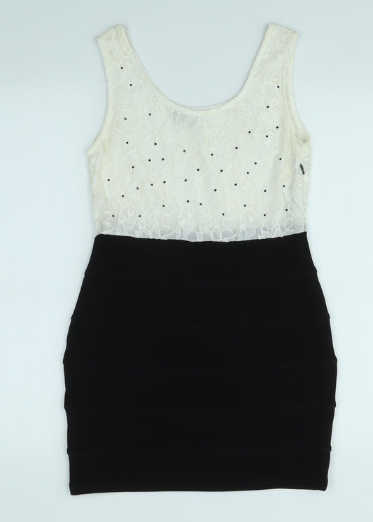 CAMEO ROSE Womens Multicoloured Bodycon Size S