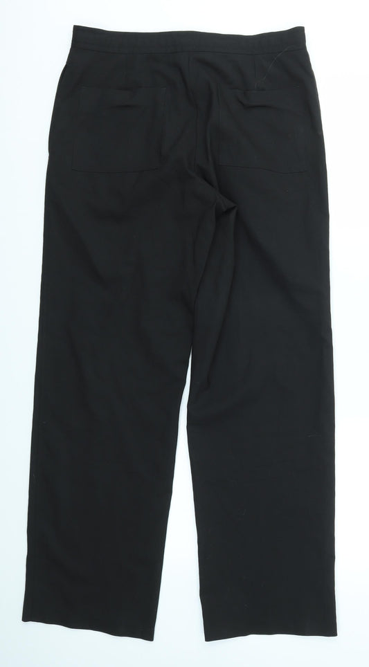 Womens UK Size 32 in NEXT Regular Fit Dress Pants Black Trousers