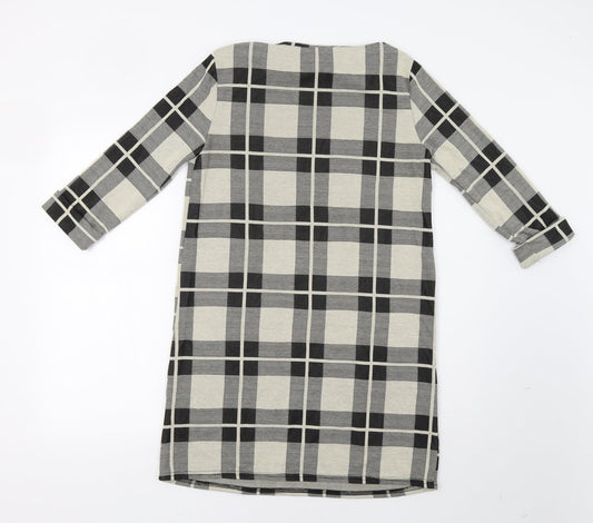 Primark Womens Beige Check A-Line Size 10
