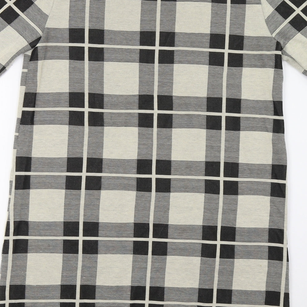 Primark Womens Beige Check A-Line Size 10