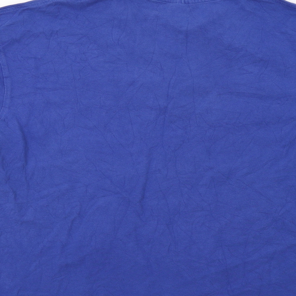Uneek Mens Blue Polo Size L