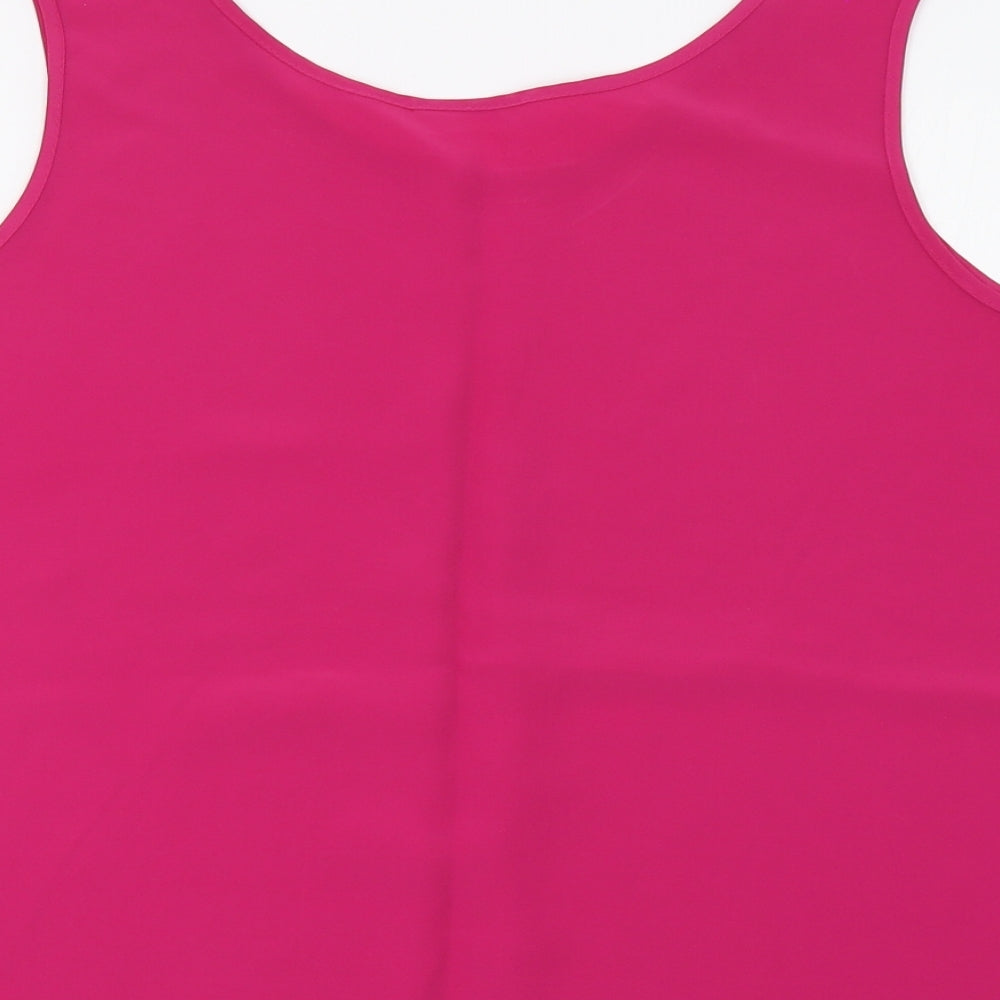 Womens UK Size 14 Preworn Pink Basic Tank