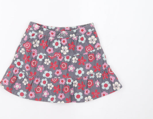 Cherokee Girls Grey Floral Flare Skirt Size 2-3 Years