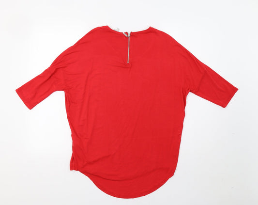 Womens UK Size 12 Peacocs Red Basic Blouse