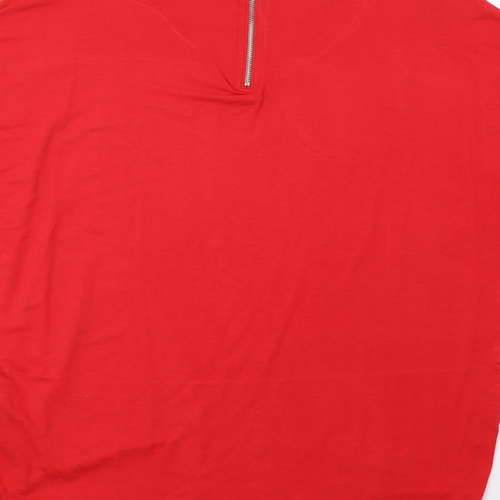 Womens UK Size 12 Peacocs Red Basic Blouse