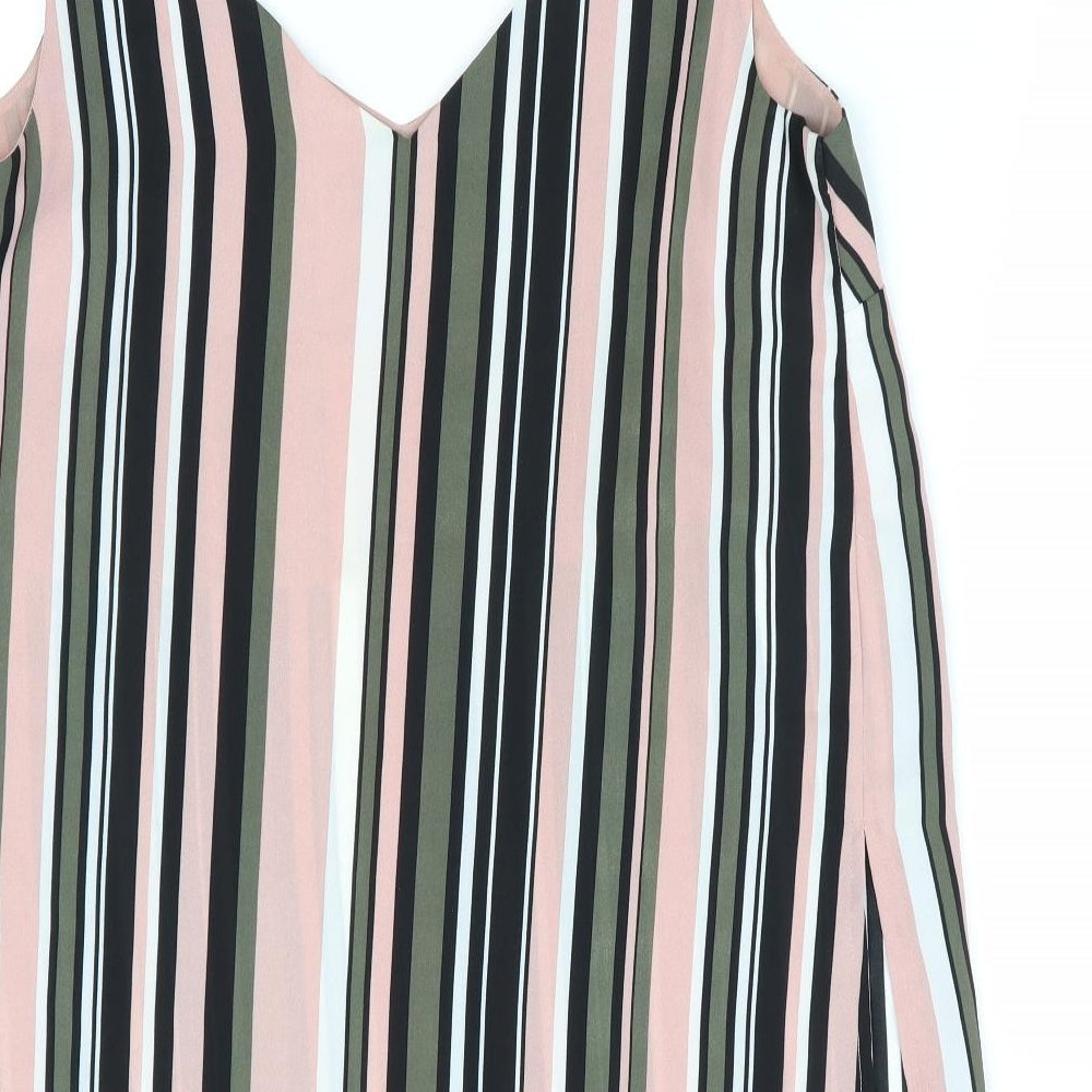 Papaya Womens Pink Striped Tunic Blouse Size 10