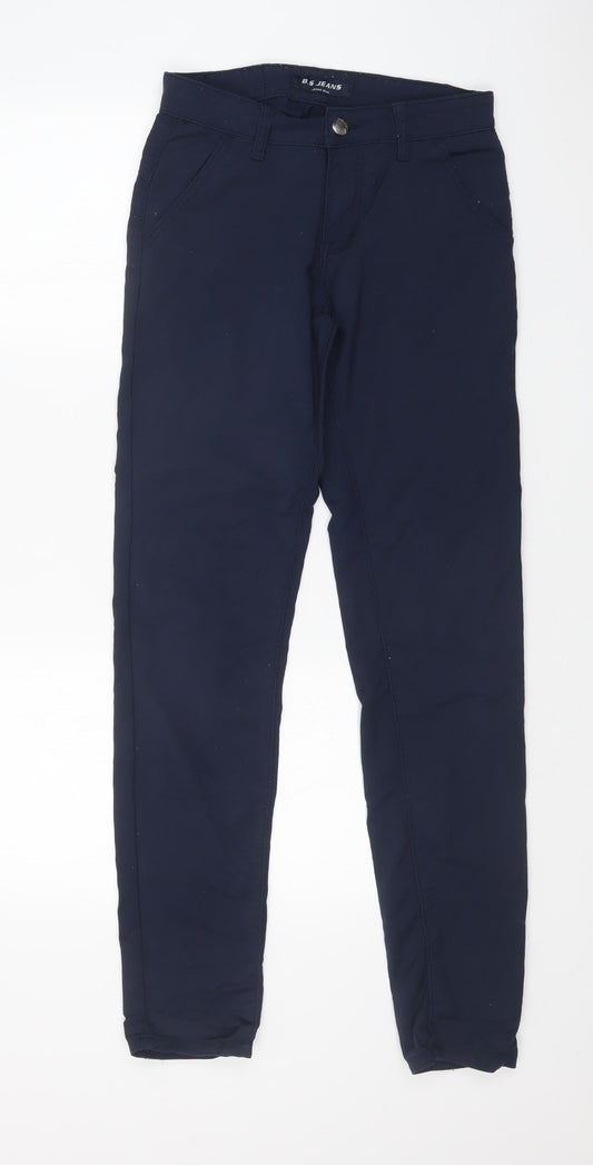 Womens UK Size 30 in B.S JEANS Regular Fit Straight Blue Jeans