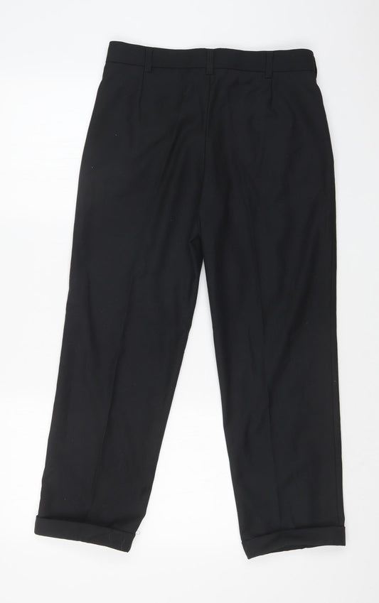 EWTEX Womens Black Trousers Size 30 in L23 in