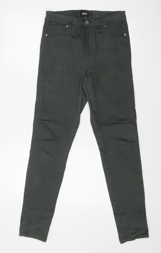 157 Womens Green Skinny Jeans Size M L29 in