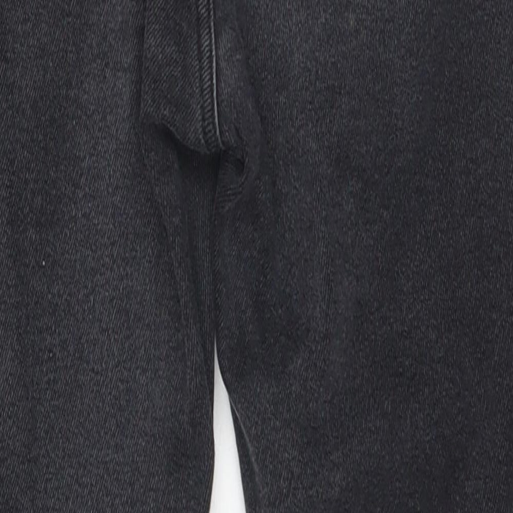 Womens UK Size 8 Disco Regular Fit Straight Black Jeans