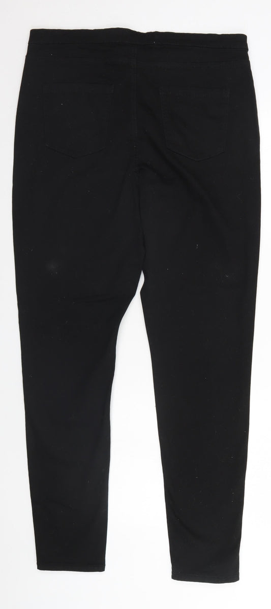 Denim & Co. Womens Black Trousers Size 18 L30 in