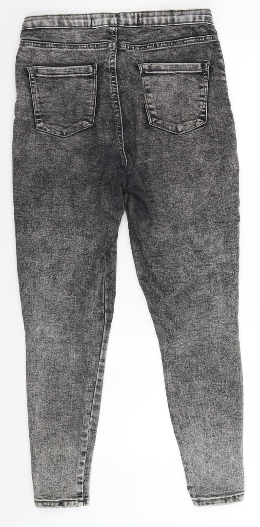 Denim & Co. Womens Grey Straight Jeans Size 12 L28 in