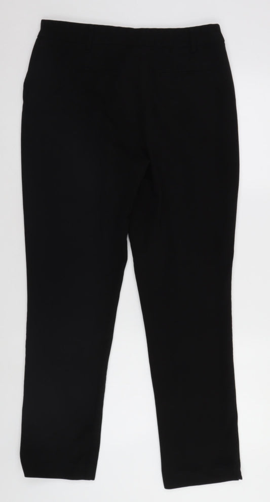 Womens UK Size 12 Papaya Regular Fit Black Trousers