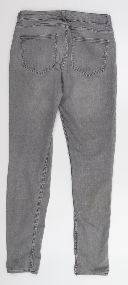 Womens UK Size 8 H&M Regular Fit Straight Grey Jeans