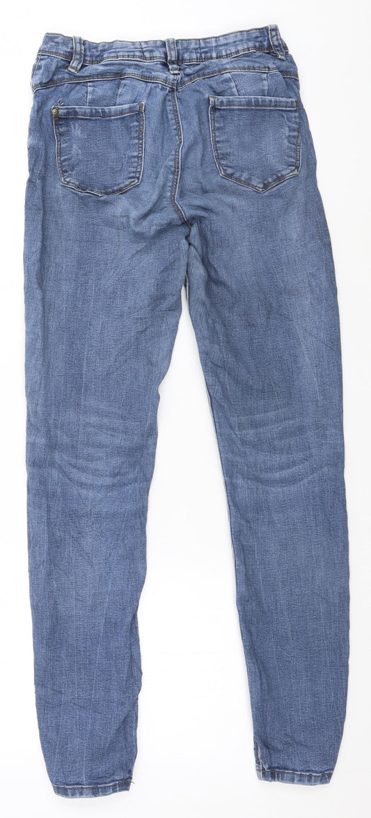 Denim & Co. Womens Blue Straight Jeans Size 12 L27 in