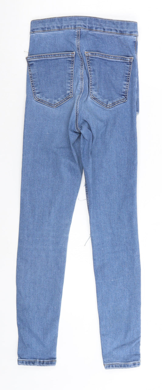 Topshop Girls Blue Skinny Jeans - Ripped