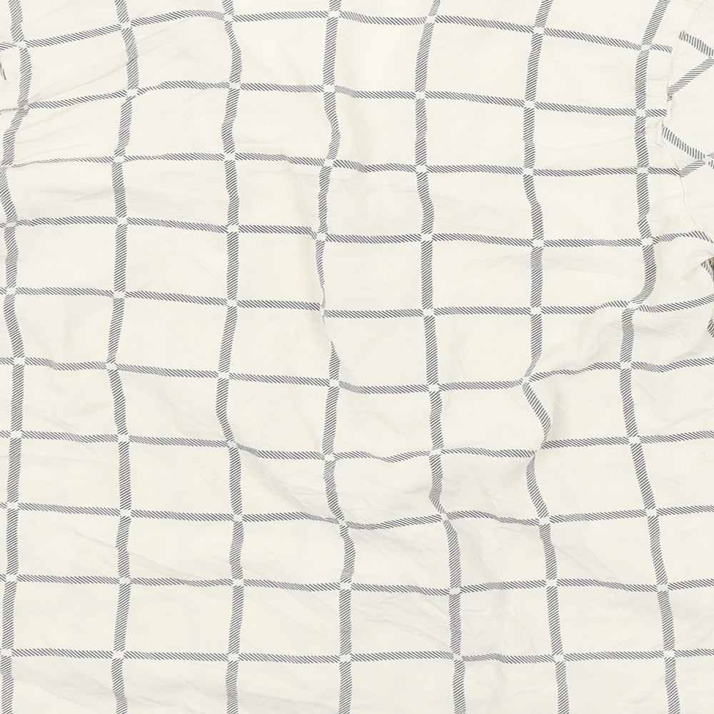 Primark Womens Beige Check Basic Button-Up Size 8