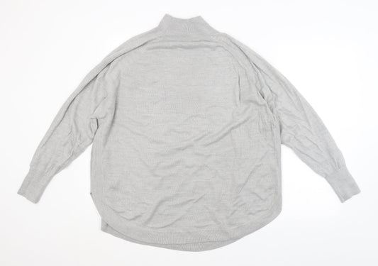 M&S Mens Grey Argyle/Diamond Pullover Jumper Size L