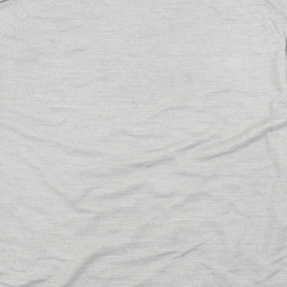 M&S Mens Grey Argyle/Diamond Pullover Jumper Size L