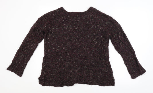 Atmosphere Womens Purple Argyle/Diamond Pullover Jumper Size 14