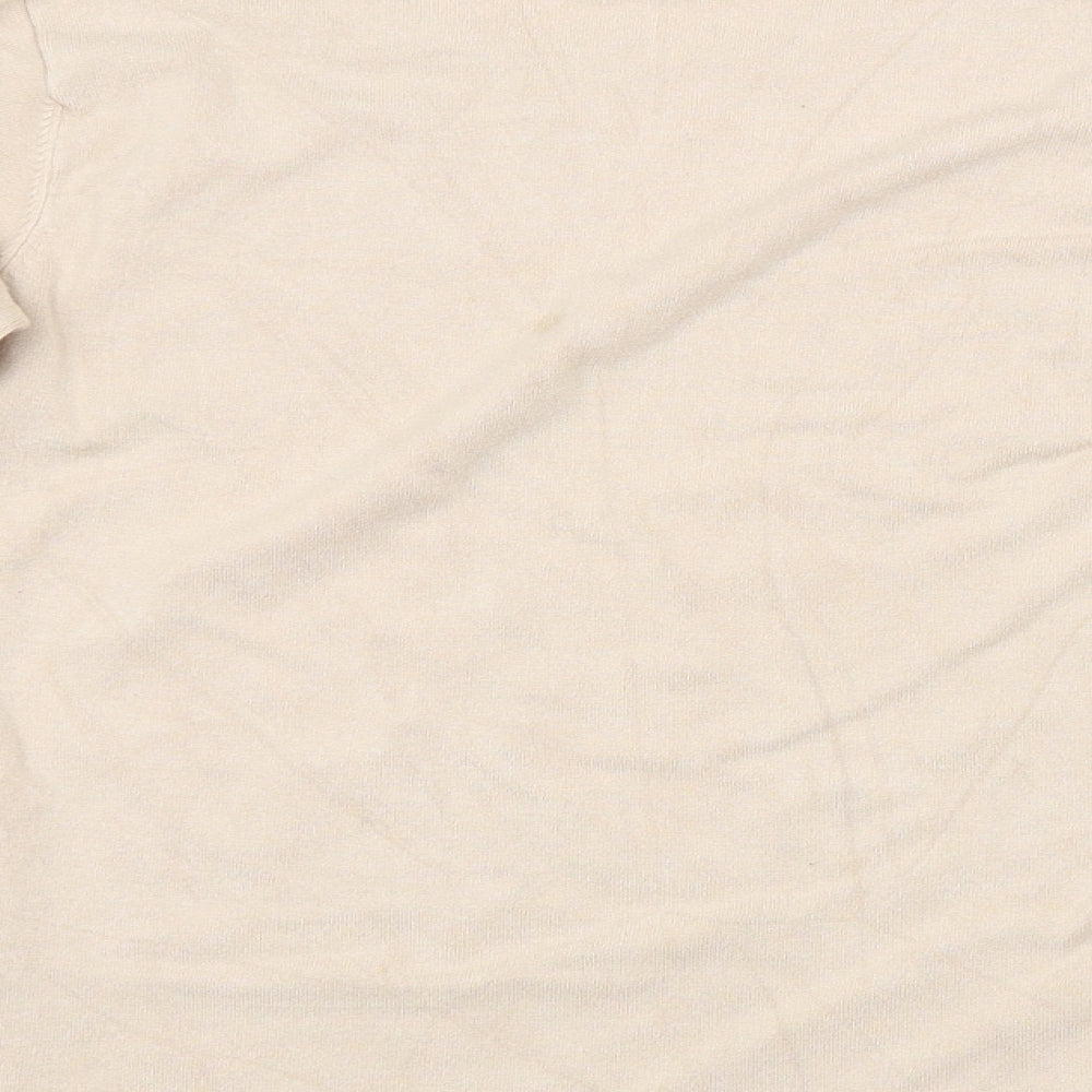 FRANK SAUL Womens Beige Pullover Jumper Size S