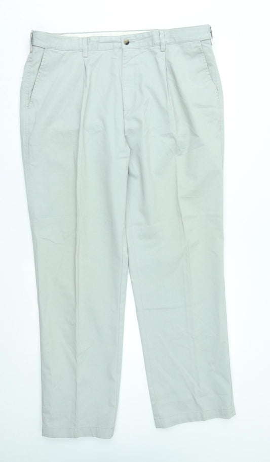 Womens UK Size 40 Cotton Traders Regular Fit Chino Grey Trousers