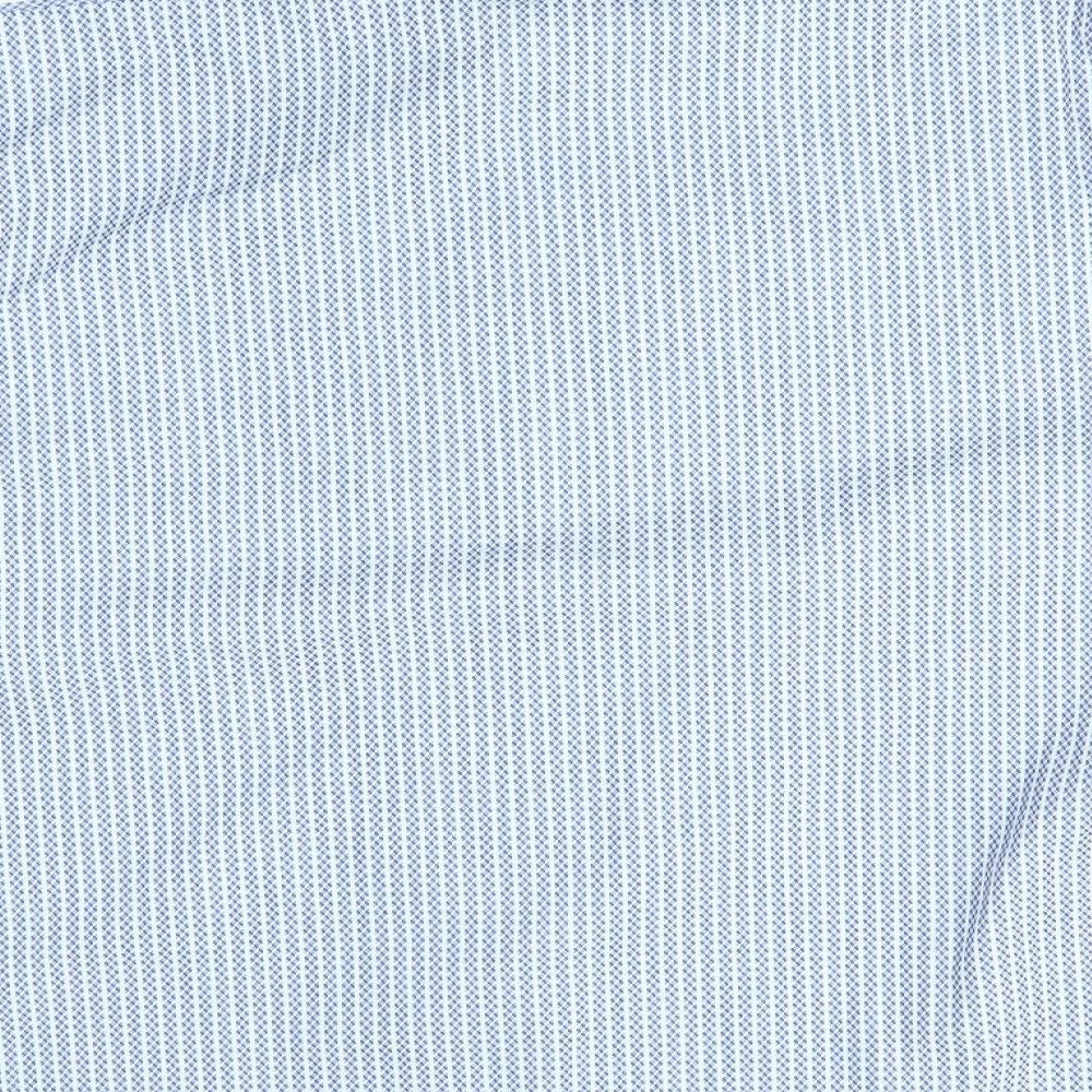 Mens UK Size XL Italian classic Blue Button-Up Long Sleeve Casual Shirt
