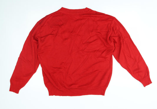 Sealon Womens Red Pullover Jumper One Size