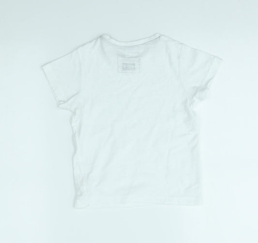 Matalan Boys White Basic T-Shirt Size 4 Years