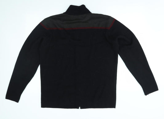 EWM Womens Black Full Zip Jumper Size M