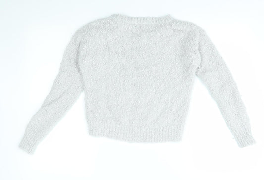 Womens UK Size 8 New Look Grey Pullover Jumper