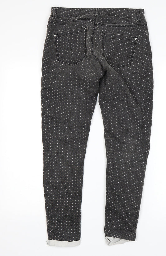 Topshop Womens Multicoloured Polka Dot Skinny Jeans Size 28 in L28 in