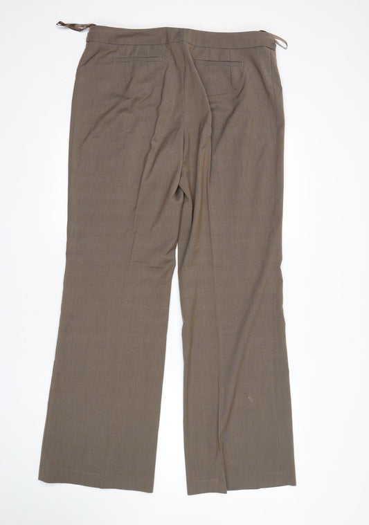 Womens UK Size 14 NEXT Regular Fit Brown Trousers