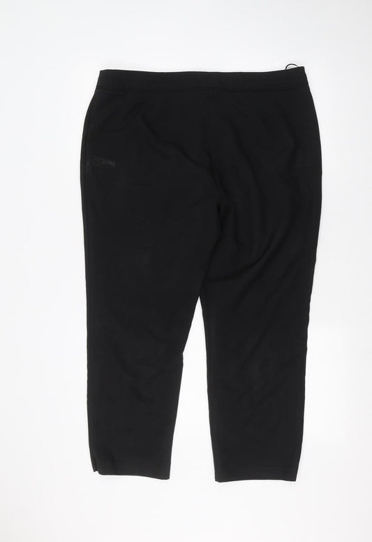 F&F Womens Black Trousers Size 18 L25 in