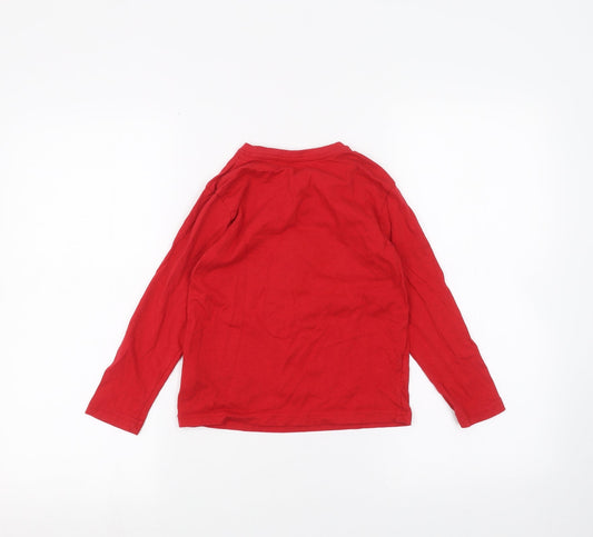 Primark Girls Red Basic T-Shirt Size 6-7 Years