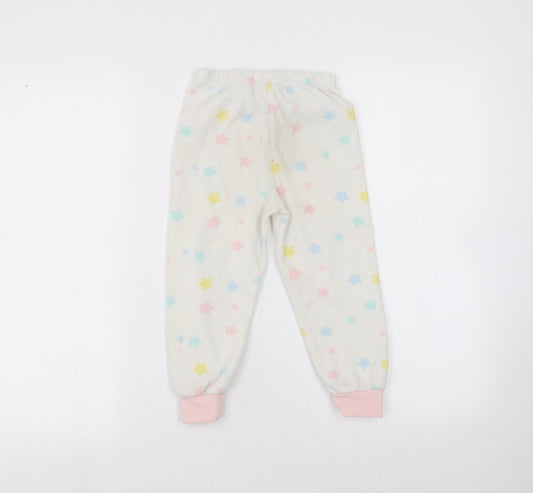 Young Dimension Girls White Sweatpants Trousers Size 3-4 Years