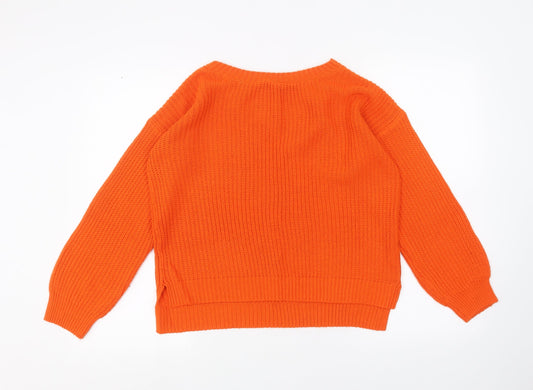 Primark Womens Orange Pullover Jumper Size S