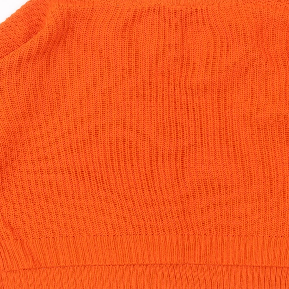 Primark Womens Orange Pullover Jumper Size S