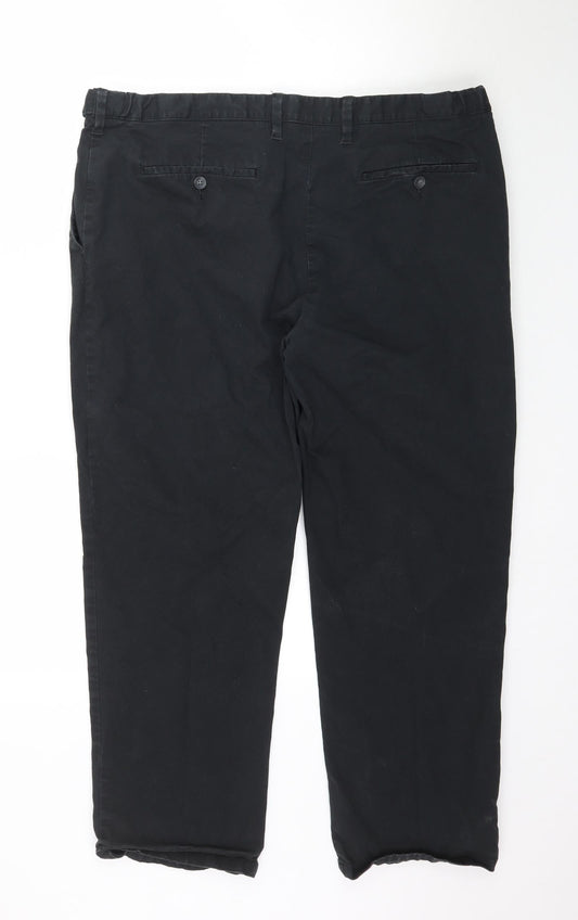 Womens UK Size 42 in Marks and Spencer Regular Fit Black Trousers