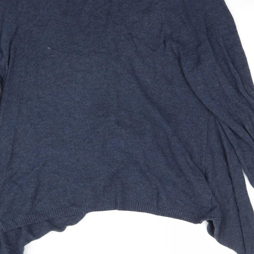George Womens Blue Knit Cardigan Jumper Size 14 - Asymmetric Hem